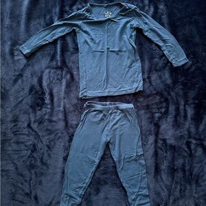 Kickee Pants Kids Pajama Set in Deep Blue